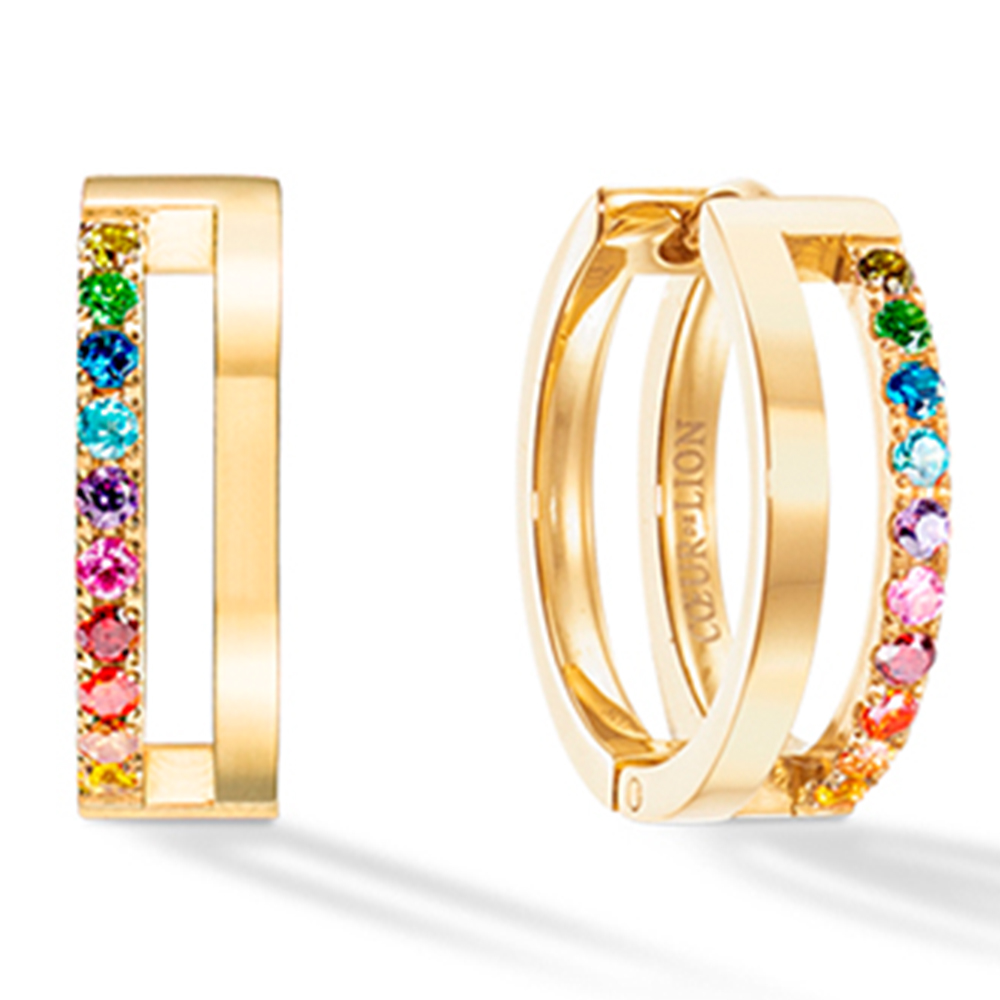 Coeur de Lion Серьги Multicolour Rainbow-Gold Арт.: 0136/21-1535