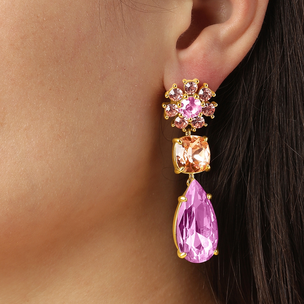 Dyrberg Kern Серьги LEONORA SS GREY / VINTAGE ROSE Dyrberg Kern *450002 Арт.: *450002