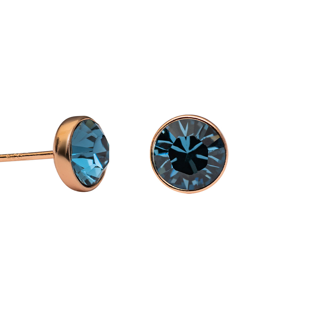 Fiore Luna Пусеты Denim Blue Fiore Luna SWE297 DB RG Арт.: SWE297 DB RG