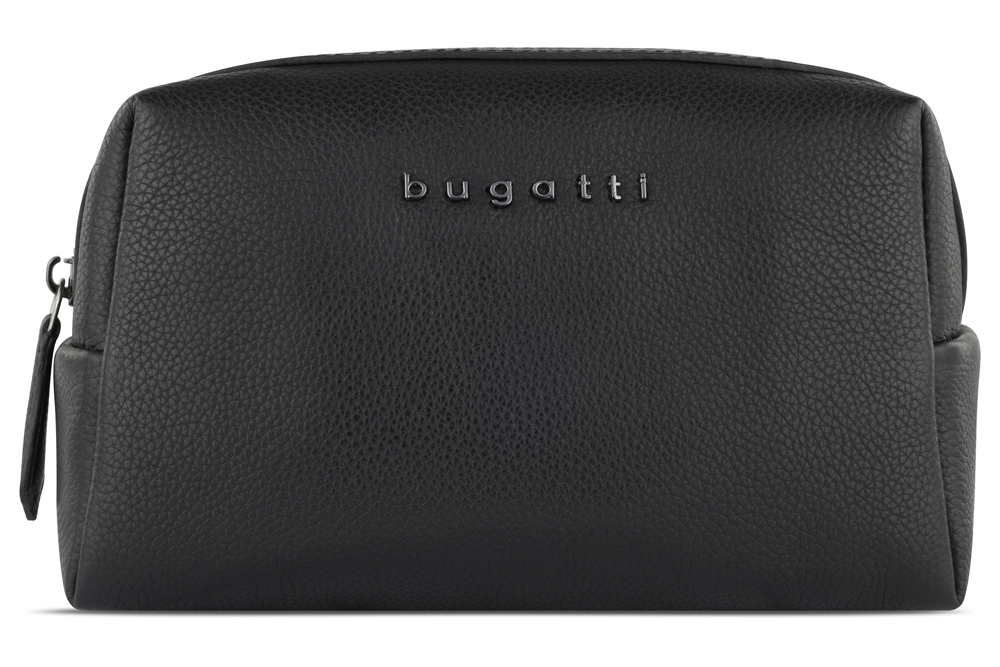 Bugatti Косметичка BUGATTI Bella, чёрная, воловья кожа/полиэстер, 19х8,5х11 см Арт.: 49480001