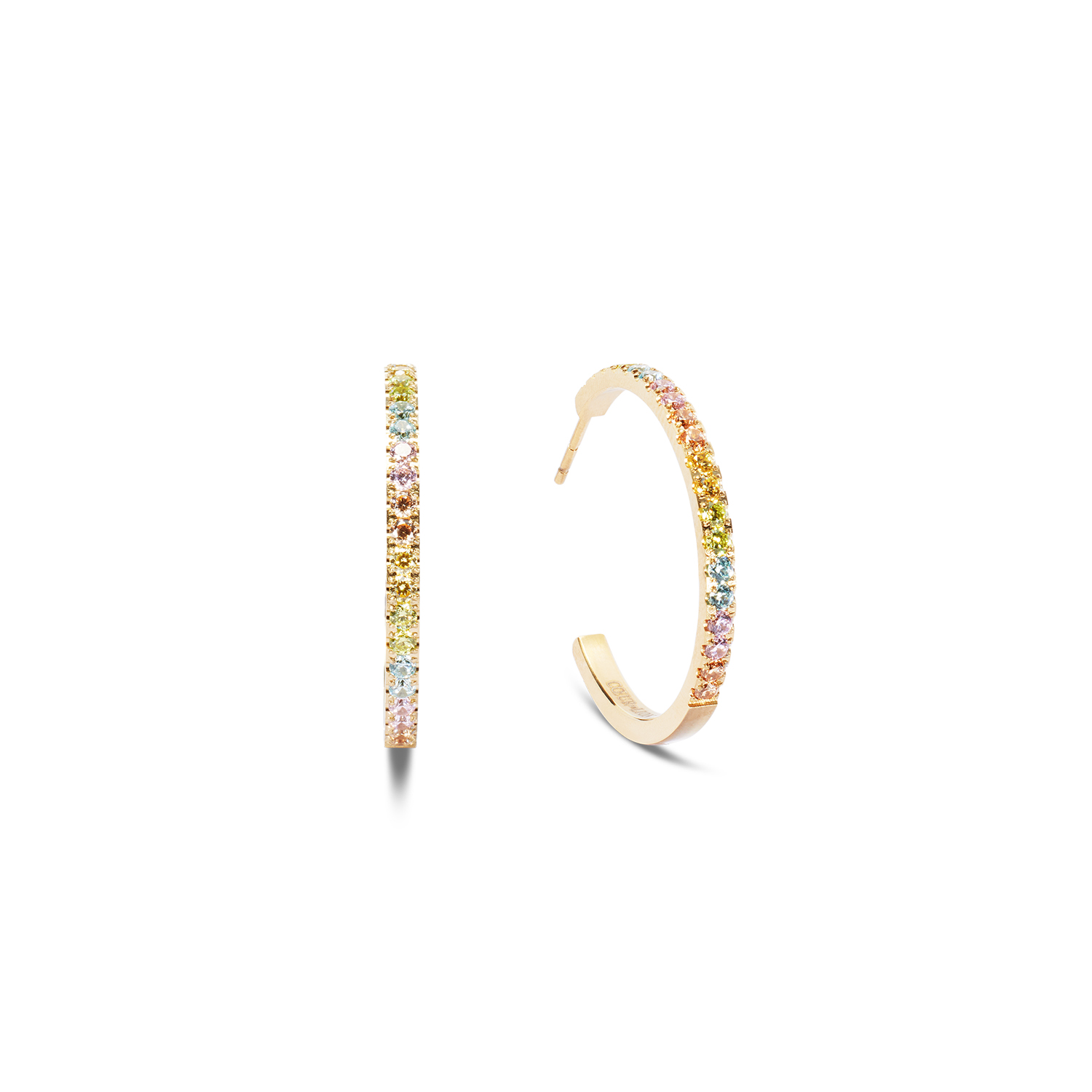 Coeur de Lion, ��������:������ Hoop Multicolour Pastel Gold 30�� Coeur de Lion *0147/23-1590()