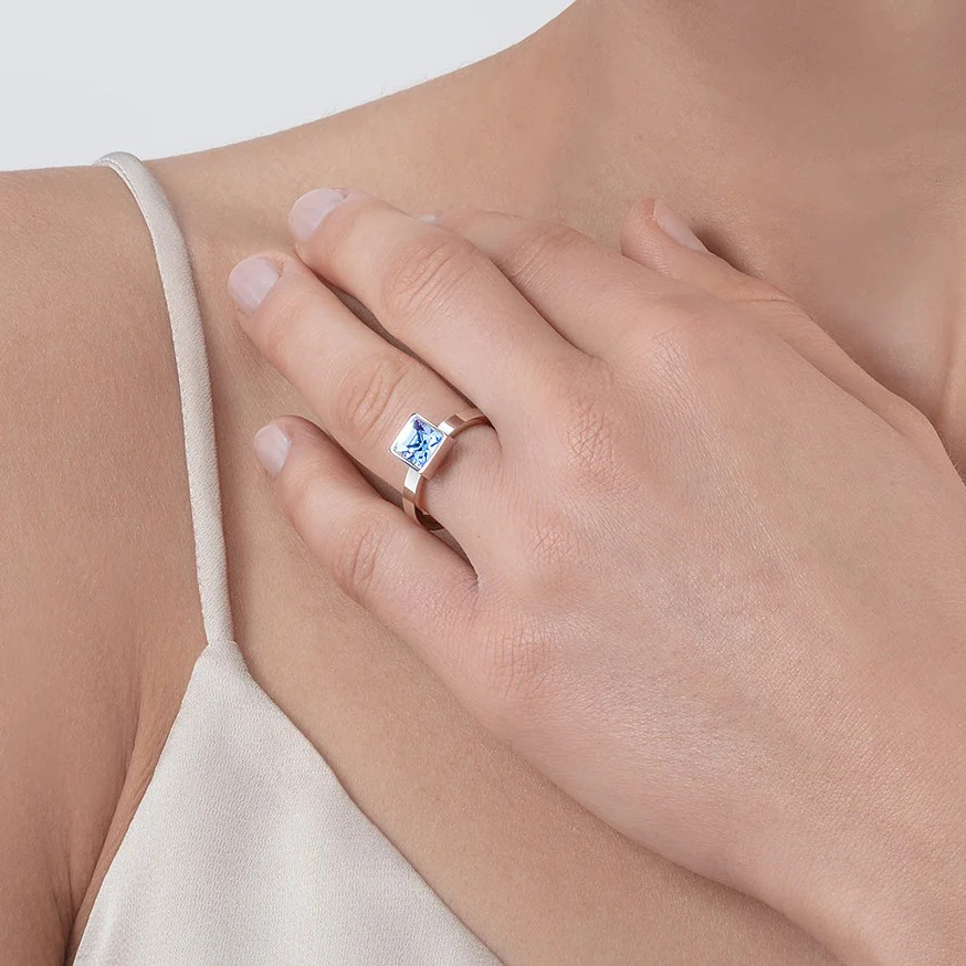 Coeur de Lion Кольцо Light Blue-Silver 18 мм Арт.: 0500/40-0741 56