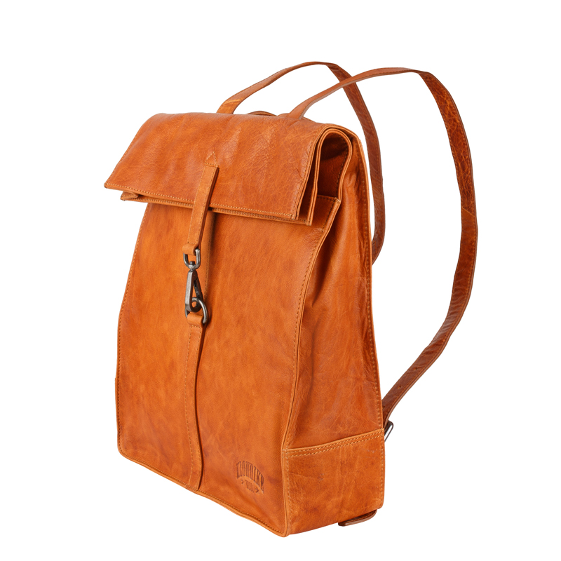 Klondike 1896 Рюкзак-сумка KLONDIKE DIGGER «Mara», натуральная кожа цвета коньяк, 32,5 x 36,5 x 11 см Арт.: KD1070-04