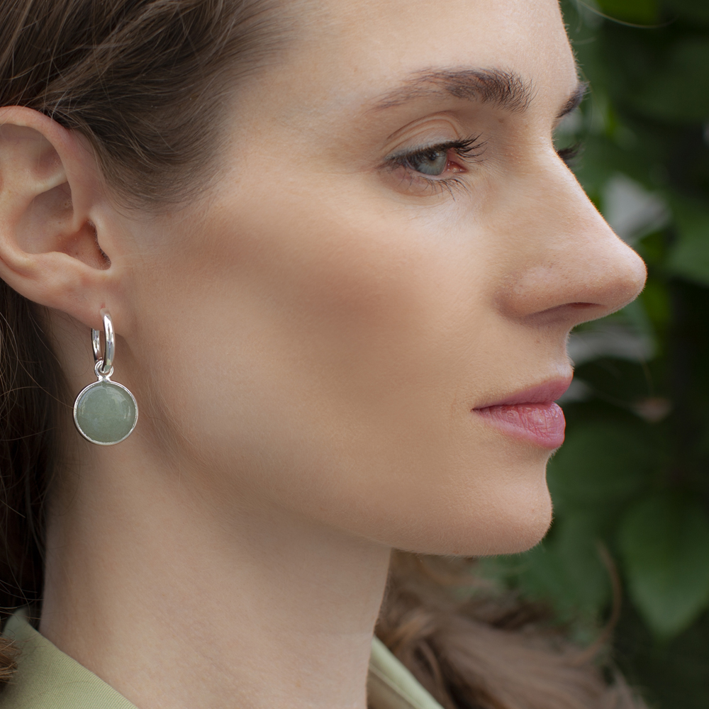 Fiore Luna Серьги GREEN AVENTURINE Fiore Luna *LE1119 G/S Арт.: *LE1119 G/S