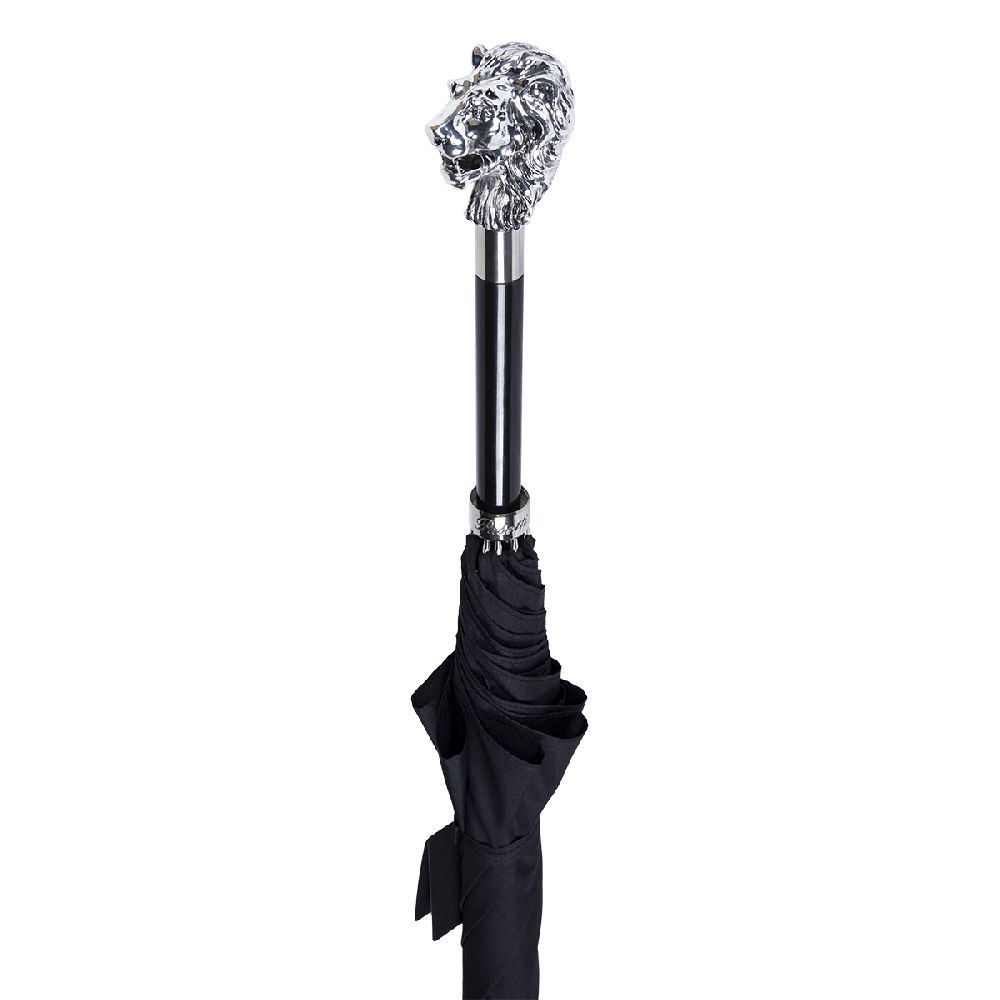 Pasotti Зонт-трость Leone Silver Atlas Black Арт.: product-3696