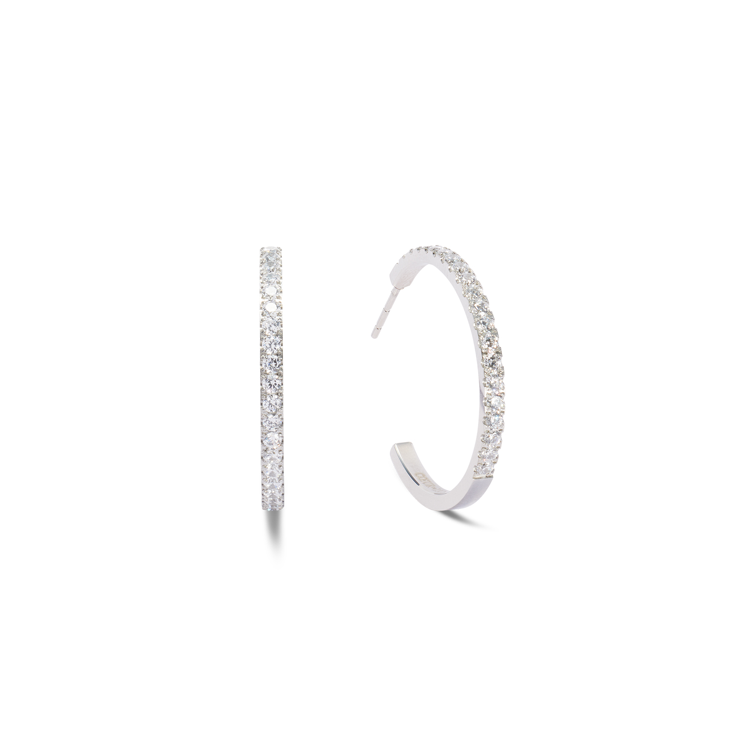 Coeur de Lion, ��������:������ Hoop Crystal-Silver 30�� Coeur de Lion *0147/23-1817()