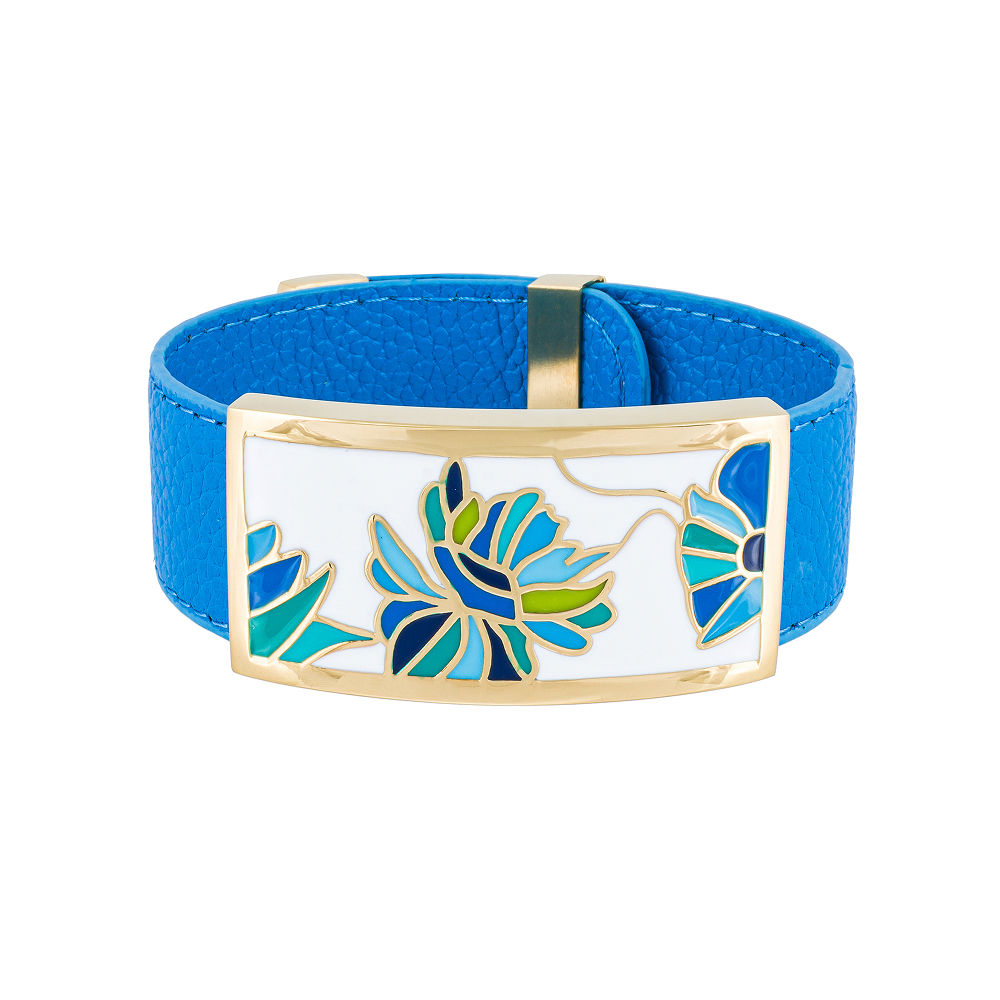 Fiore Luna Браслет на синем кожаном ремешке Арт.: CB13599-5