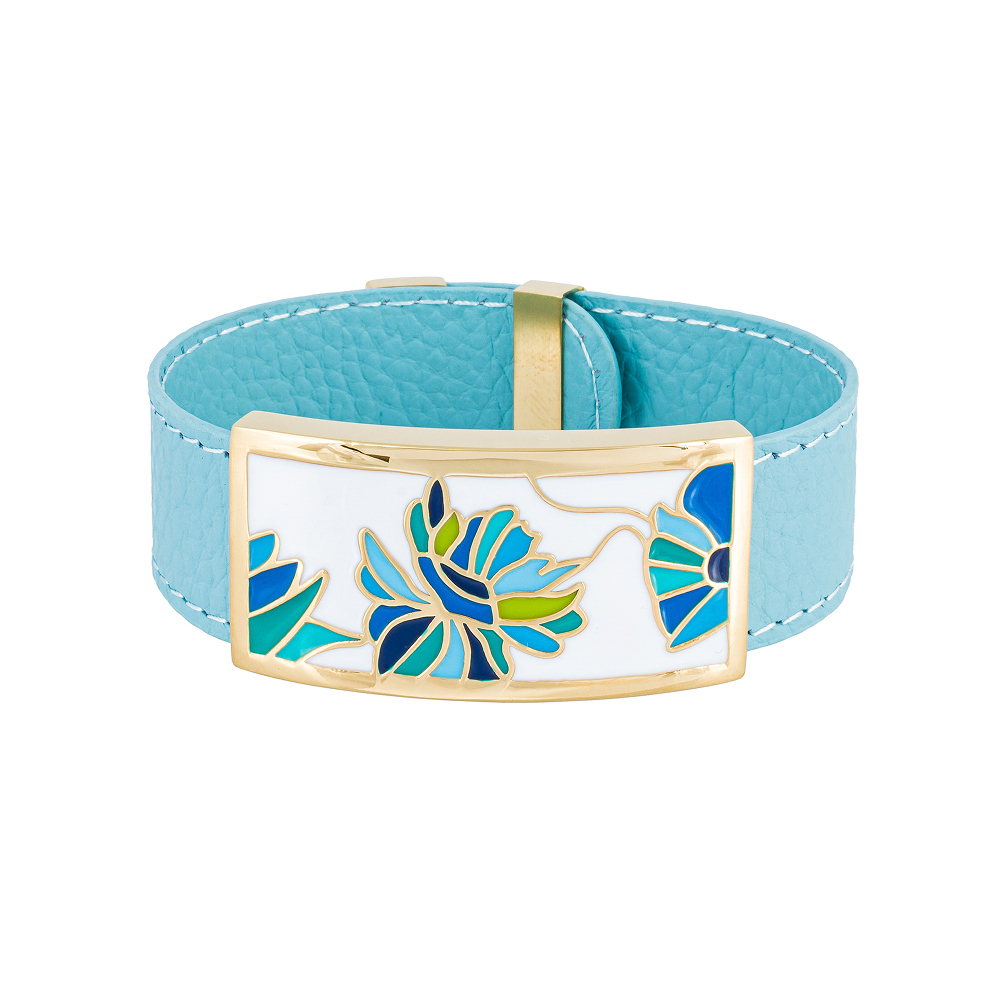 Fiore Luna Браслет на бирюзовом кожаном ремешке Fiore Luna CB13599-4 Арт.: CB13599-4