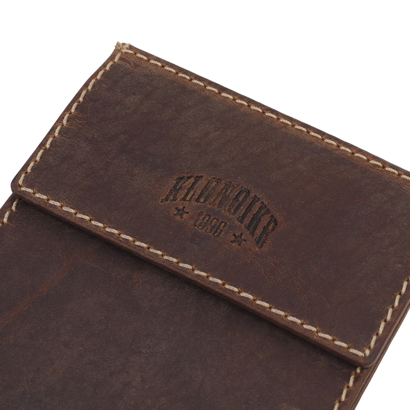 Klondike 1896 Бумажник KLONDIKE Yukon, с зажимом для денег, натуральная кожа в коричневом цвете, 12 х 1,5 х 9 см Арт.: KD1114-03