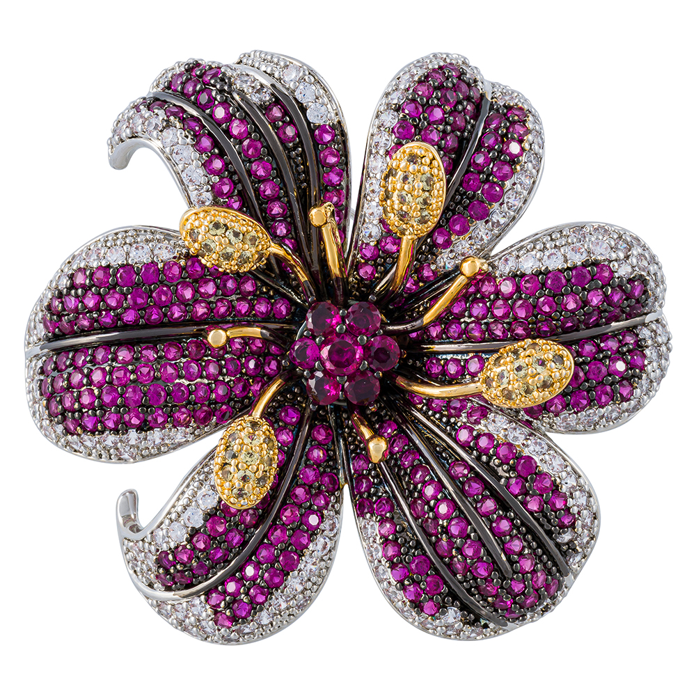 Fiore Luna Брошь ВИОЛА Zircon Арт.: XR04099H2 V/S