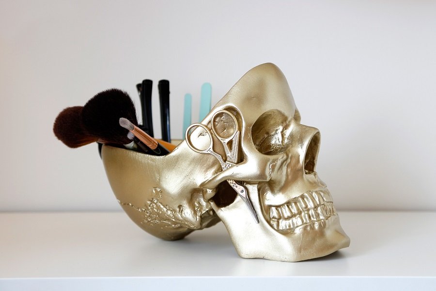  Органайзер для мелочей skull, золотой Арт.: SK TIDYSKULL3