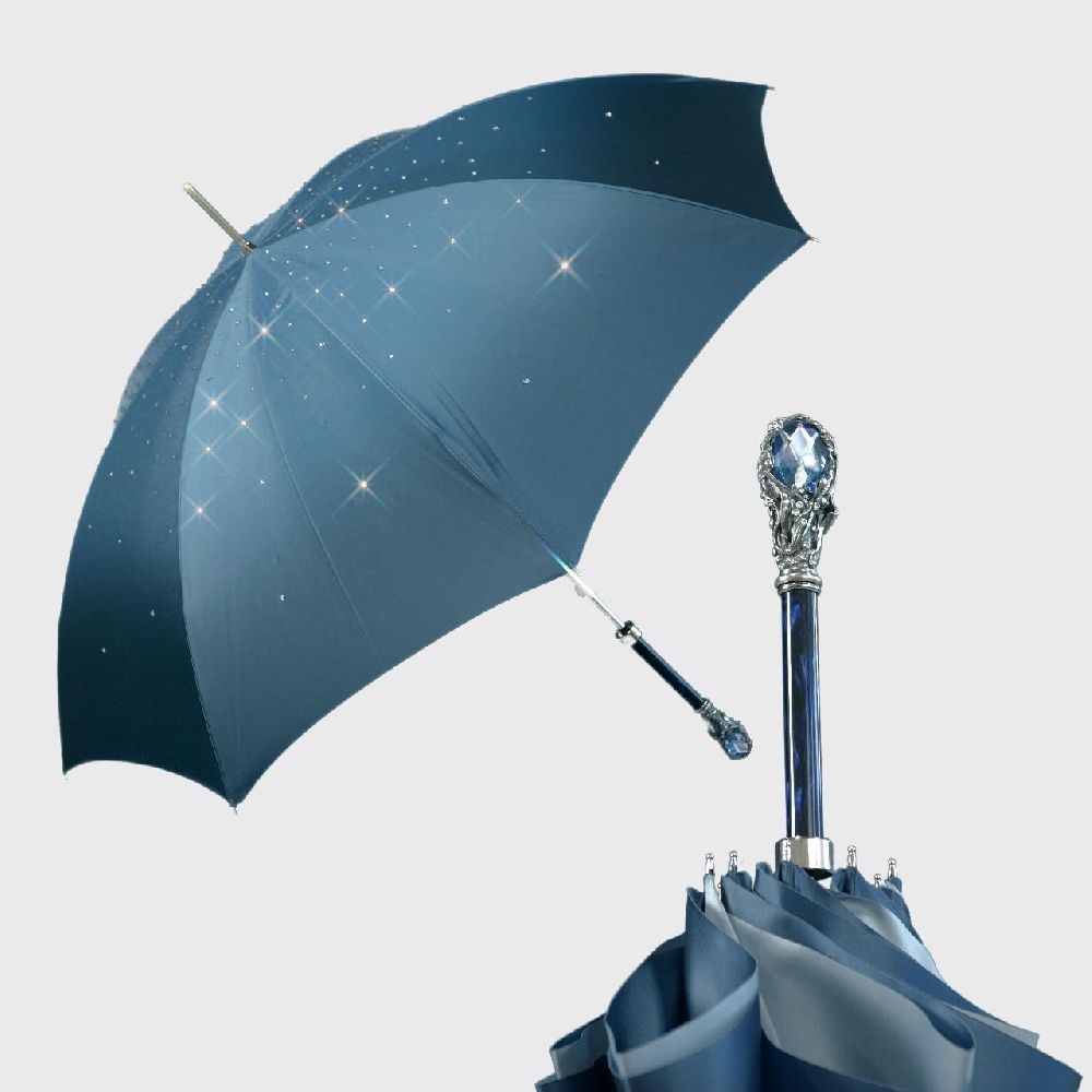 Pasotti Зонт-трость Pasotti Swarovski Blu Fiore Арт.: product-2046