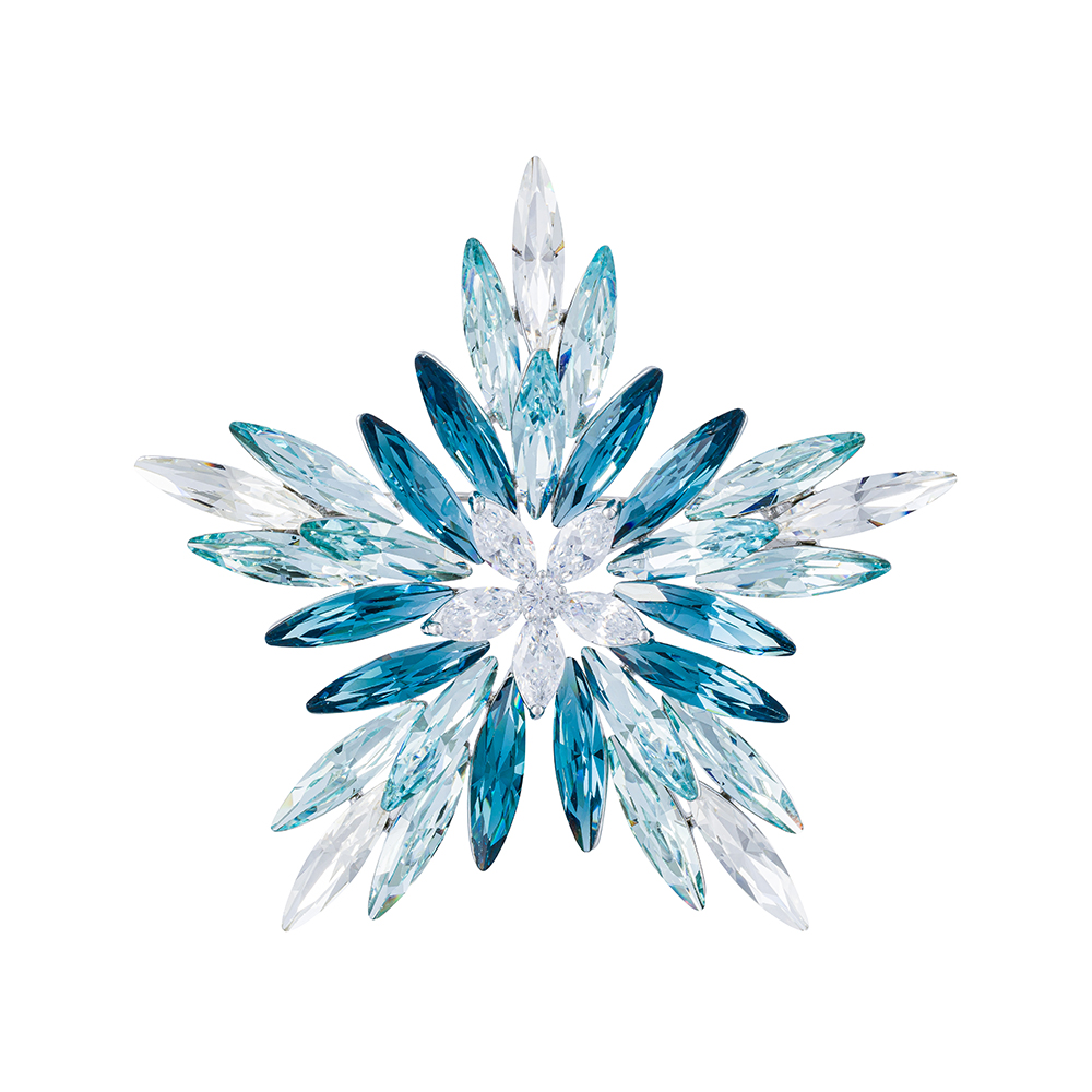 Fiore Luna Брошь СНЕЖИНКА  Zircon+crystal Арт.: XR1279B1 BL/S