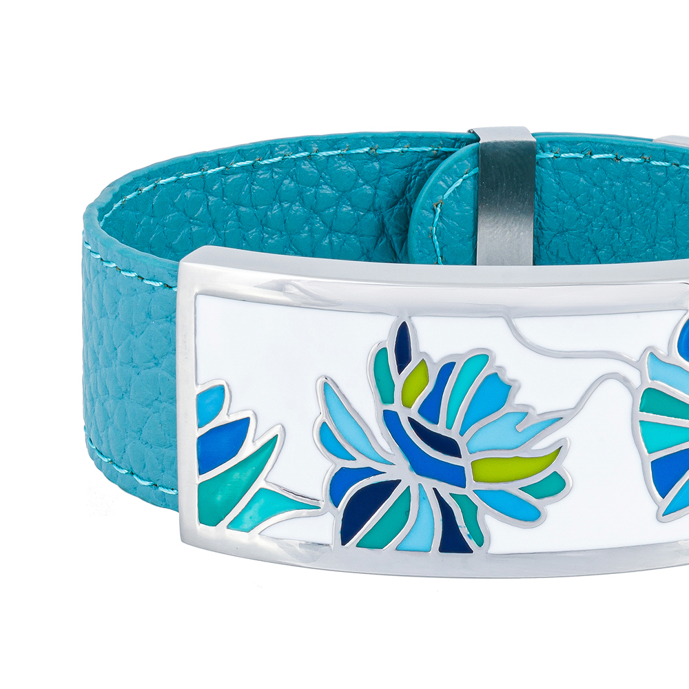 Fiore Luna Браслет на бирюзовом кожаном ремешке Fiore Luna CB13599-4A Арт.: CB13599-4A