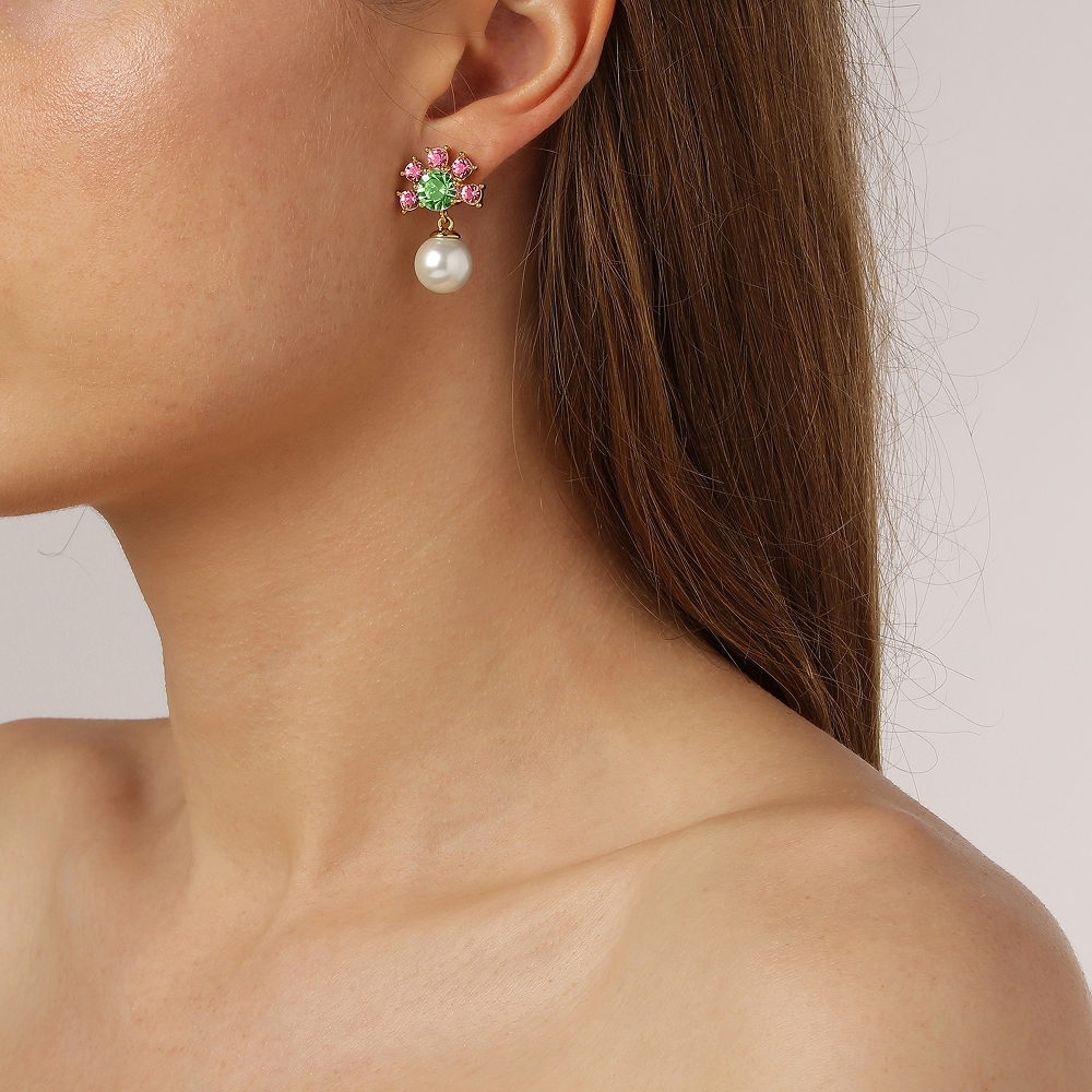 Dyrberg Kern Серьги VERONICA SG ROSE/GREEN Dyrberg Kern 420026 Арт.: 420026