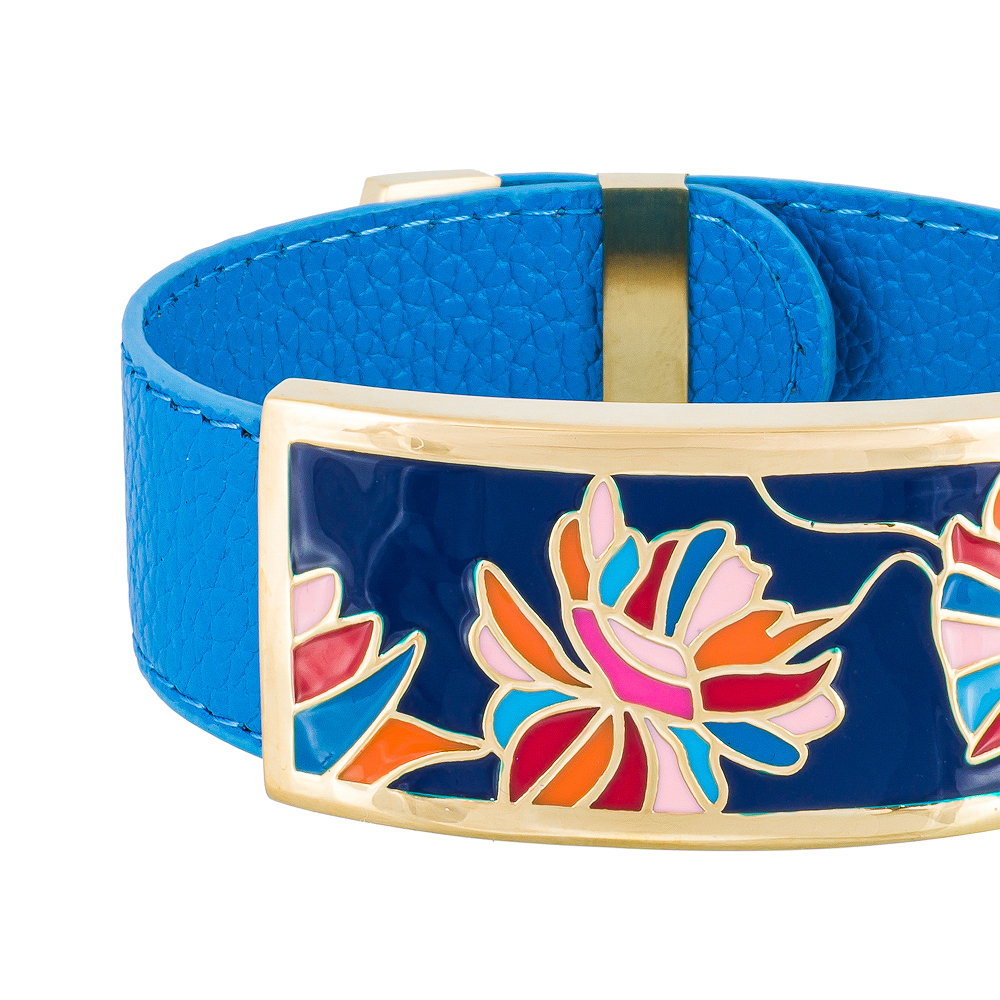 Fiore Luna Браслет на голубом кожаном ремешке Fiore Luna CB13599-6 Арт.: CB13599-6