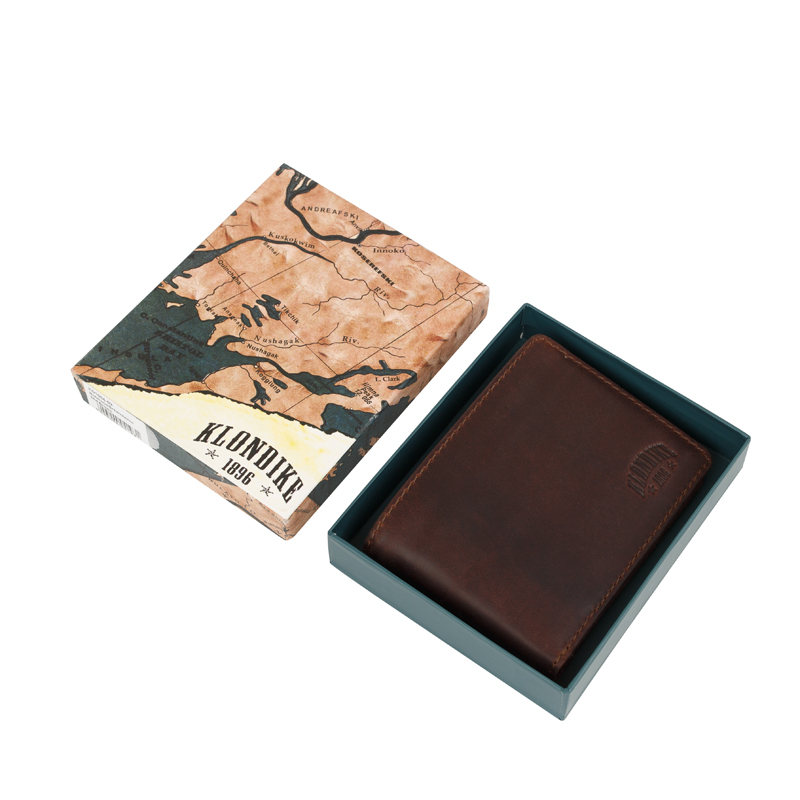 Klondike 1896 Бумажник KLONDIKE DIGGER «Angus», натуральная кожа в темно-коричневом цвете, 12 х 9 x 2,5 см Арт.: KD1041-03