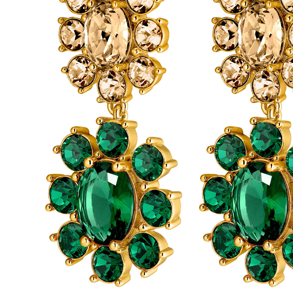 Dyrberg Kern Серьги LINA SG EMERALD GREEN/GOLDEN Dyrberg Kern *450073 Арт.: *450073