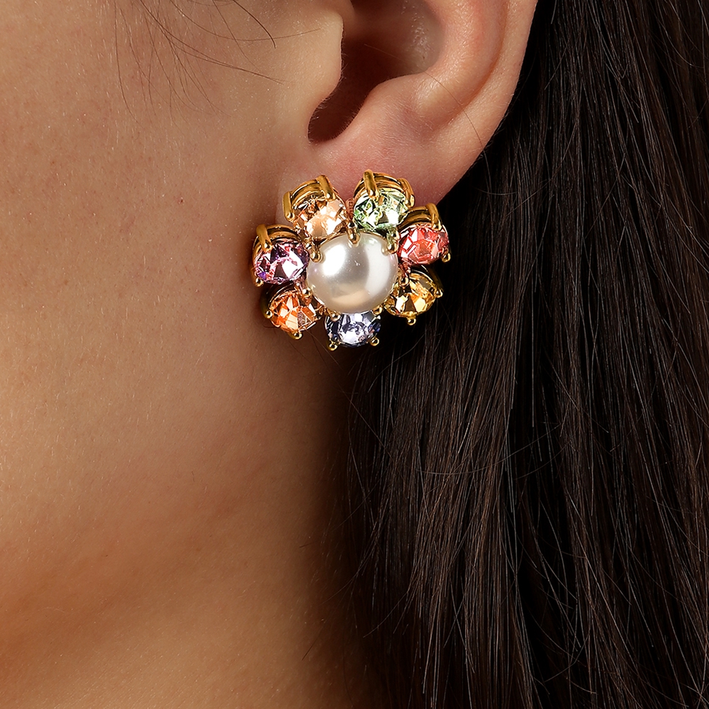 Dyrberg Kern Серьги AUBRA SG PASTEL MULTI / WHITE PEARL Dyrberg Kern 460082 Арт.: 460082