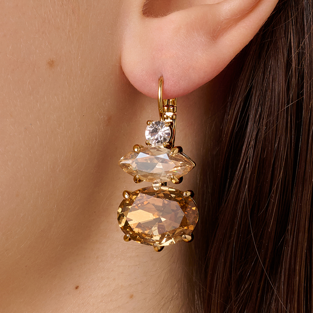 Dyrberg Kern Серьги BECKIA SG GOLDEN / CRYSTAL Dyrberg Kern 460068 Арт.: 460068