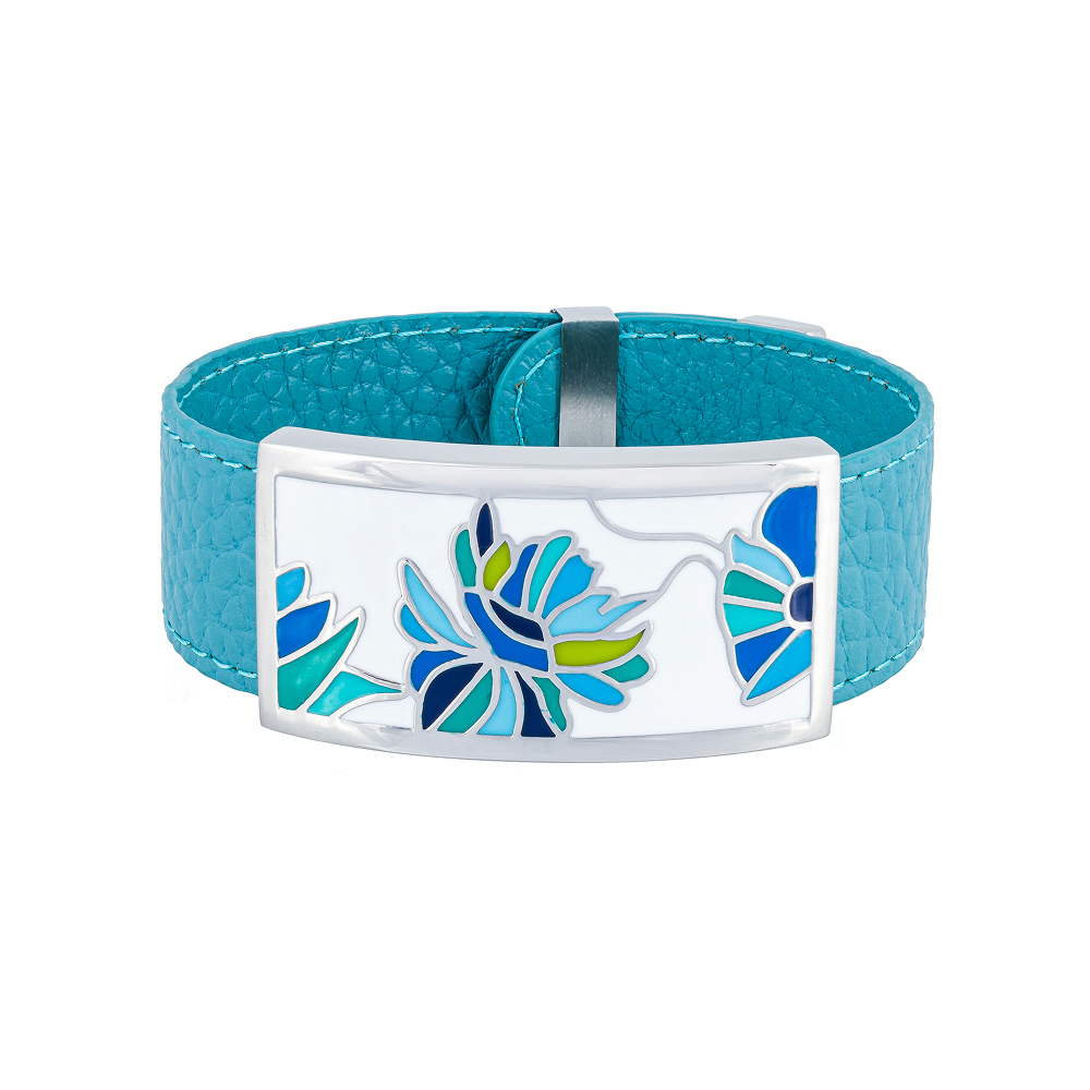 Fiore Luna Браслет на бирюзовом кожаном ремешке Fiore Luna CB13599-4A Арт.: CB13599-4A