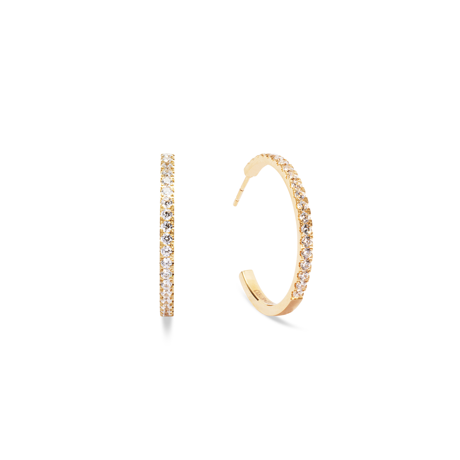 Coeur de Lion, ��������:������ Hoop Crystal-Gold 30�� Coeur de Lion *0147/23-1816()