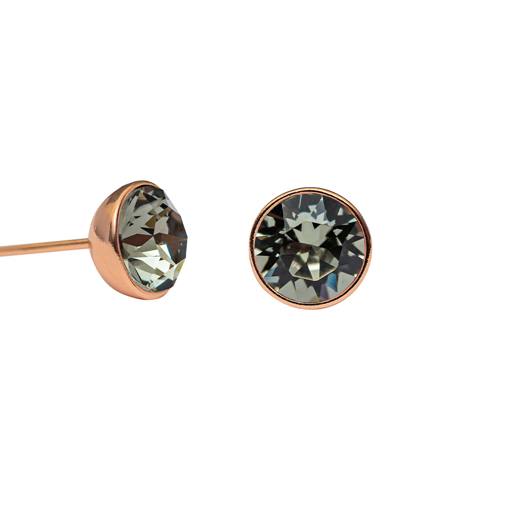 Fiore Luna Пусеты Black Dia Fiore Luna SWE298 BLD RG Арт.: SWE298 BLD RG