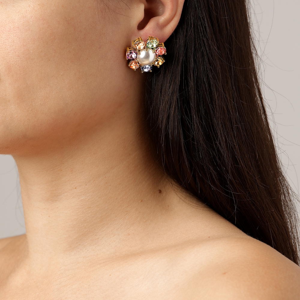 Dyrberg Kern Серьги AUBRA SG PASTEL MULTI / WHITE PEARL Dyrberg Kern 460082 Арт.: 460082