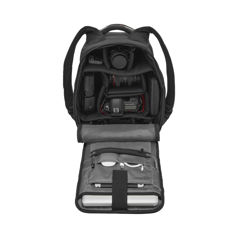 Wenger Рюкзак для фотоаппарата WENGER 14'', черный, полиэстер, 31 x 18 x 44 см, 12 л Арт.: 606488
