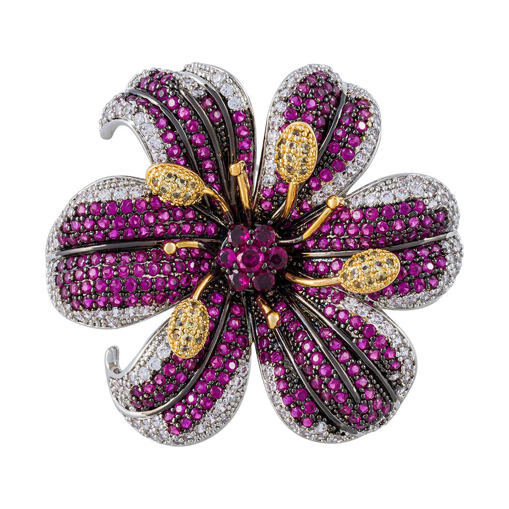 Fiore Luna Брошь ВИОЛА Zircon Арт.: XR04099H2 V/S
