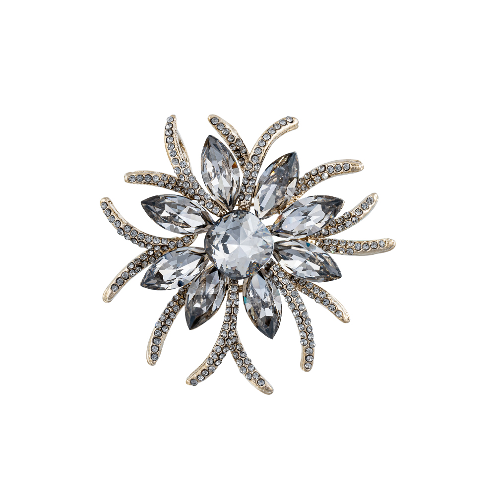 Fiore Luna Брошь Самоцвет Чешский горный хрусталь Fiore Luna BR13756M BW/G Арт.: BR13756M BW/G