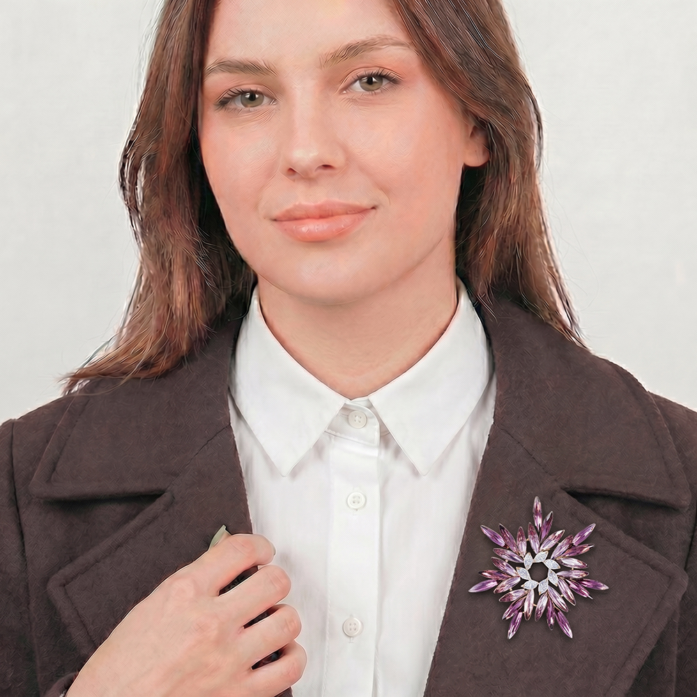 Fiore Luna Брошь ВИОЛА Zircon Арт.: XR04099H2 V/S