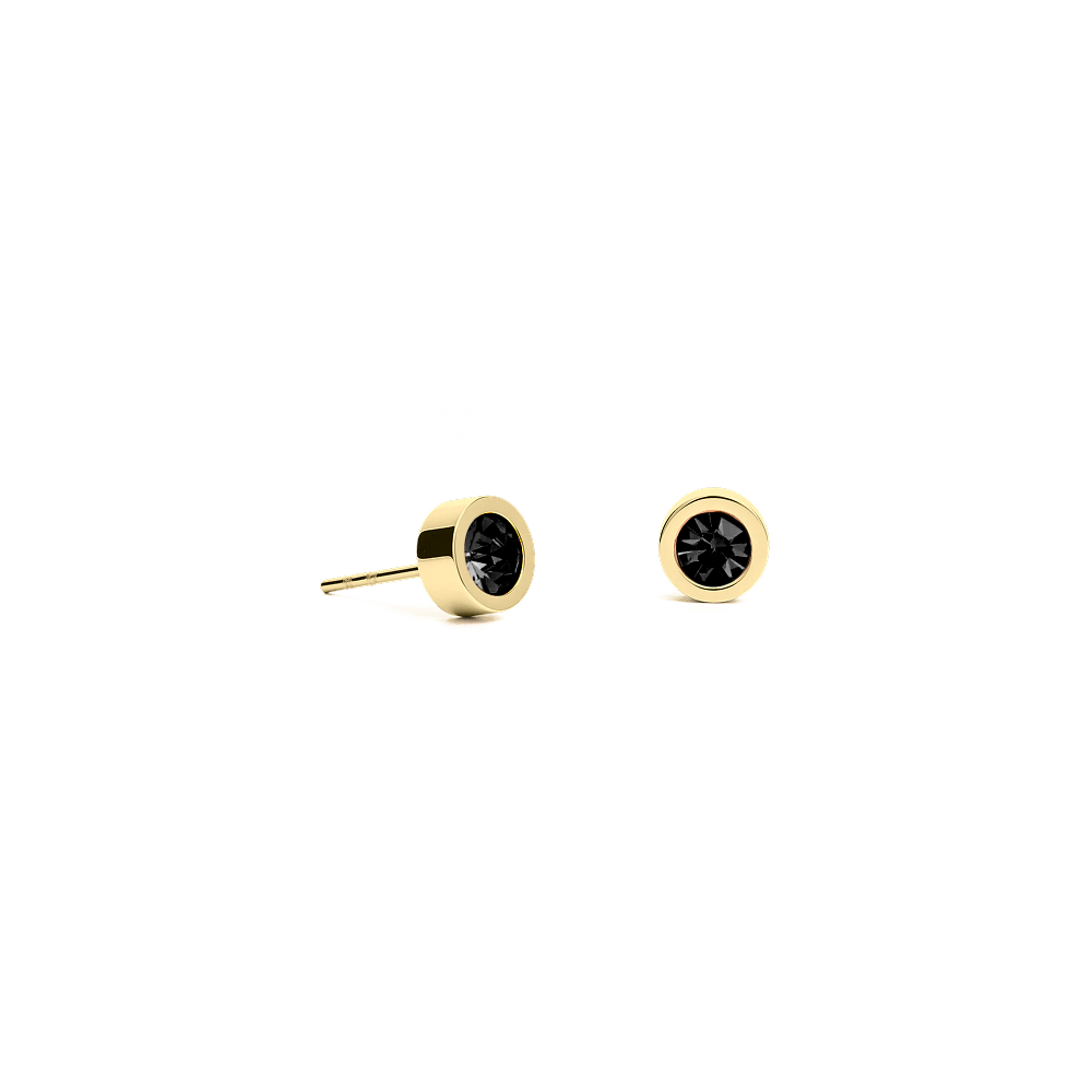 Fiore Luna Пусеты Black 5х2.5 Fiore Luna SWE125 BL G Арт.: SWE125 BL G