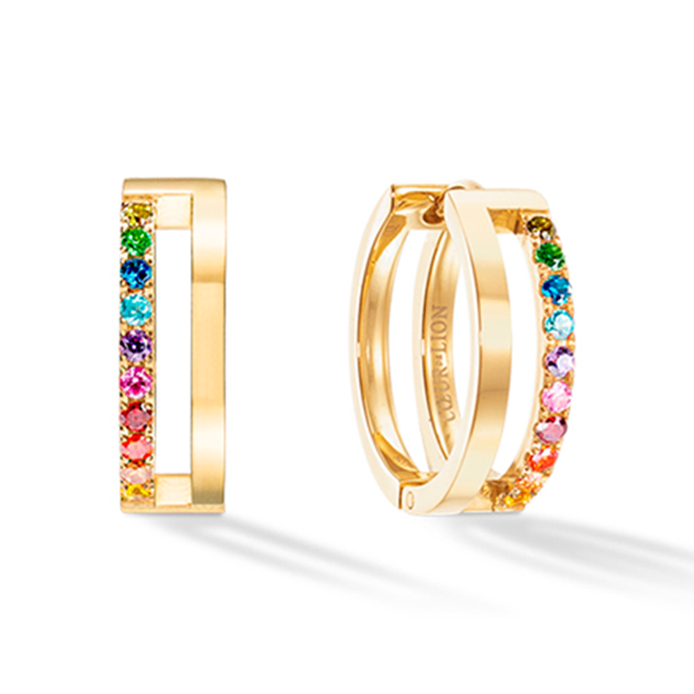 Coeur de Lion Серьги Multicolour Rainbow-Gold Арт.: 0136/21-1535