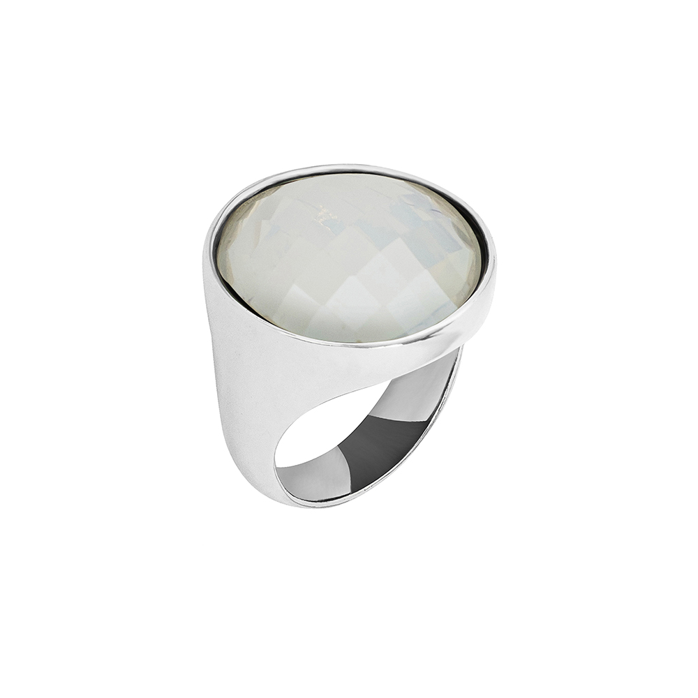Possebon Кольцо pearl opaline 19 мм Арт.: K1155.25/19.0 BW/S