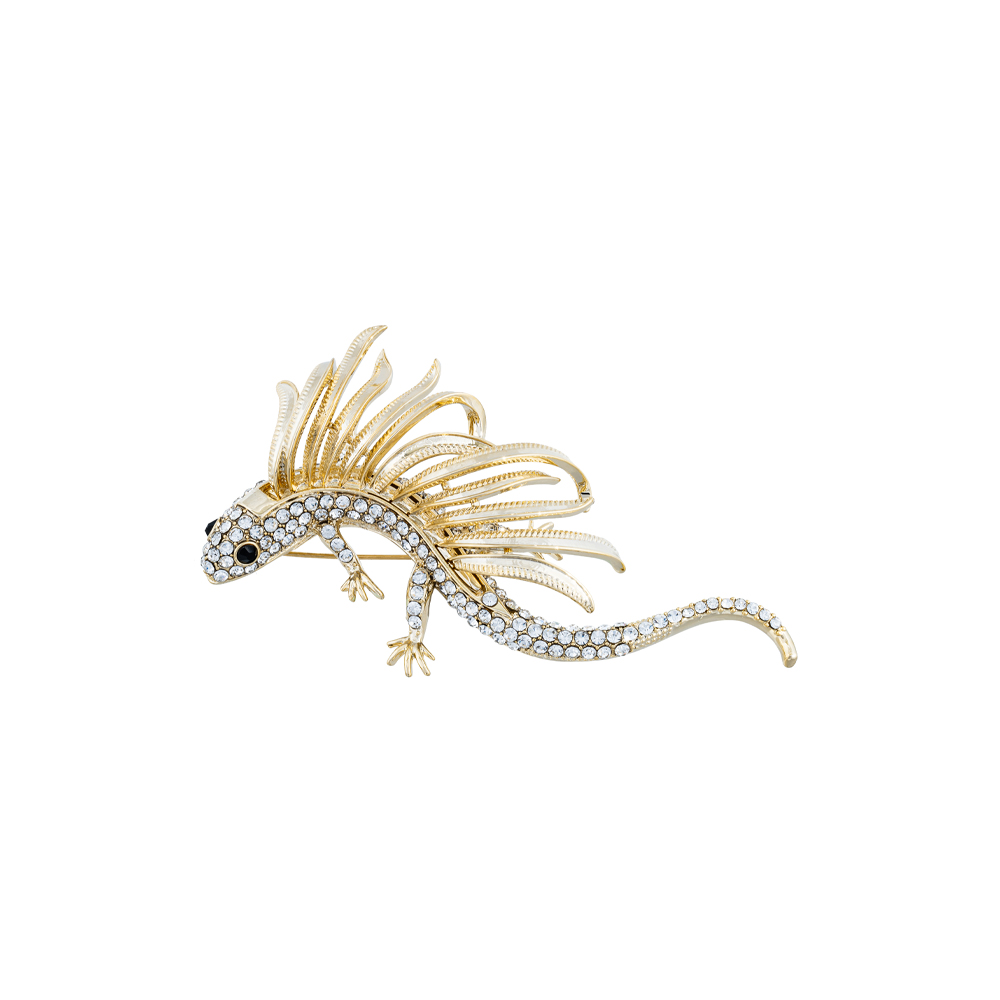 Fiore Luna Брошь Dragon чешский бриллиант Fiore Luna BR15080 BW/G Арт.: BR15080 BW/G