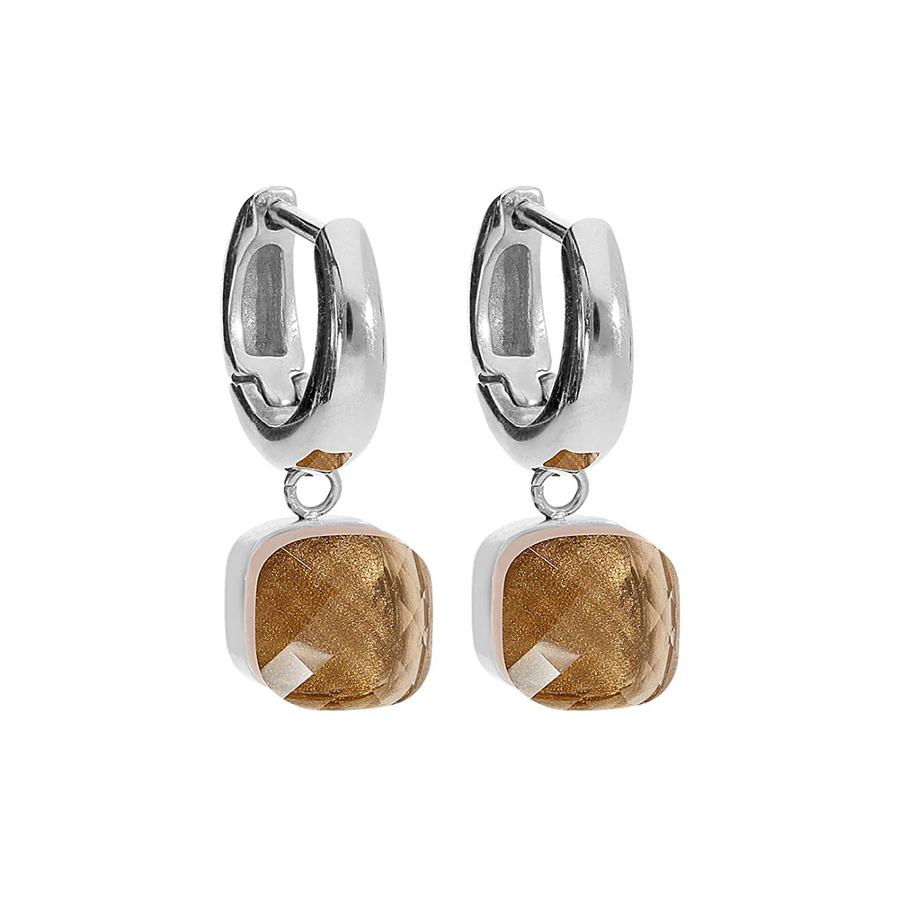 Qudo Серьги FIRENZE (S) Smoked Topaz Qudo 107000/20-5108 Арт.: 107000/20-5108