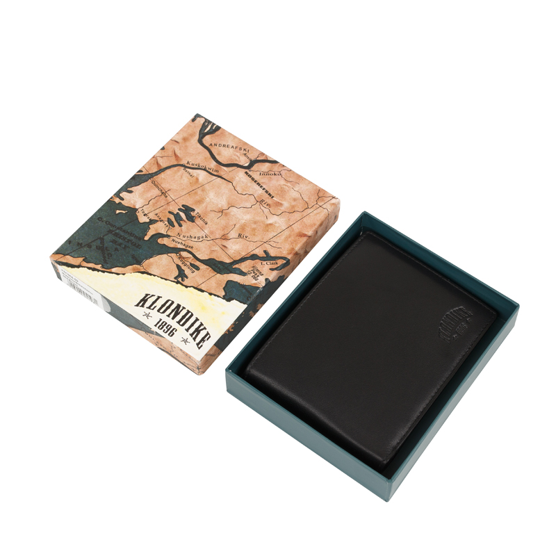 Klondike 1896 Бумажник KLONDIKE Claim, натуральная кожа в черном цвете, 12 х 2 х 9,5 см Арт.: KD1105-01