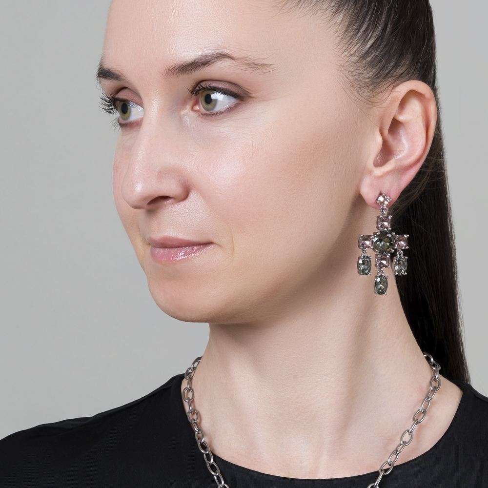 Dyrberg Kern Серьги LEONORA SS GREY / VINTAGE ROSE Dyrberg Kern *450002 Арт.: *450002