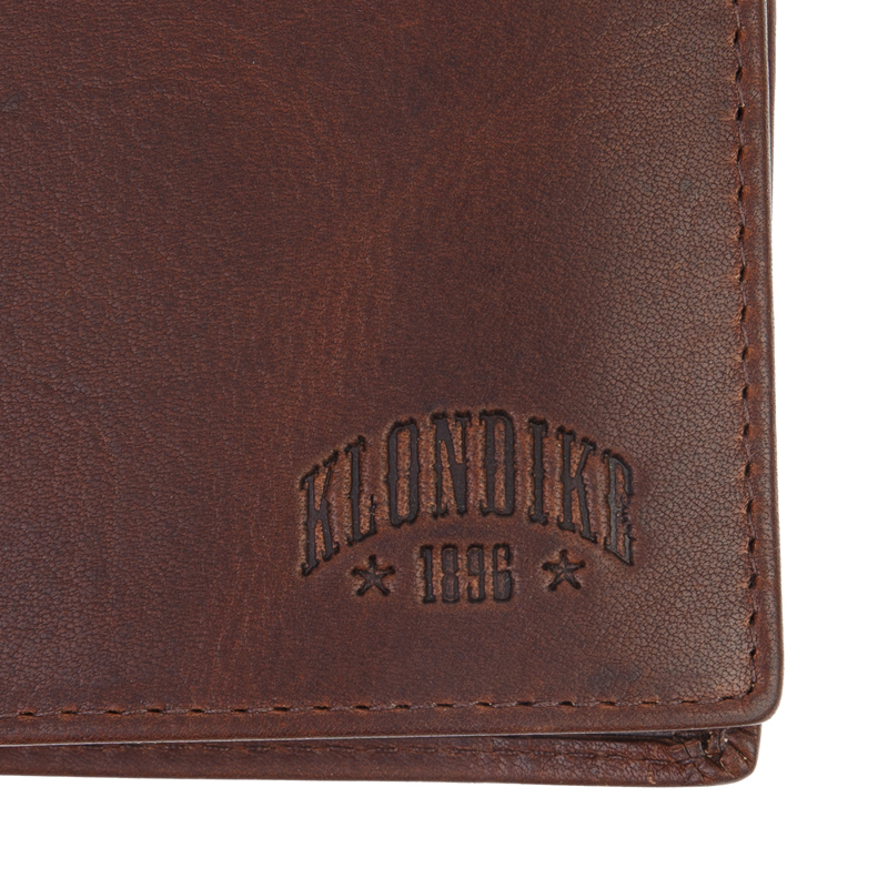 Klondike 1896 Бумажник KLONDIKE Dawson, натуральная кожа в коричневом цвете, 9,5 х 2 х 10,5 см Арт.: KD1118-03