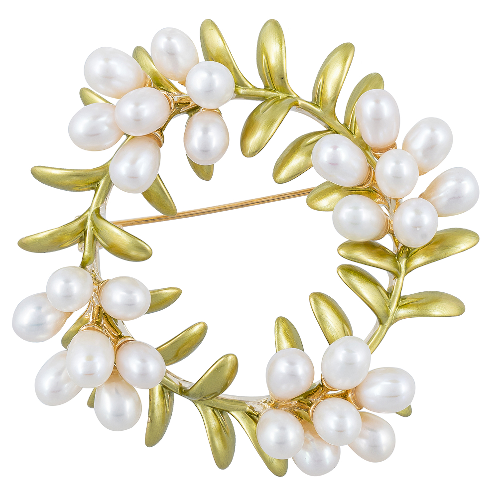 Fiore Luna Брошь Венок Natural pearl Fiore Luna XR05330A2 G Арт.: XR05330A2 G