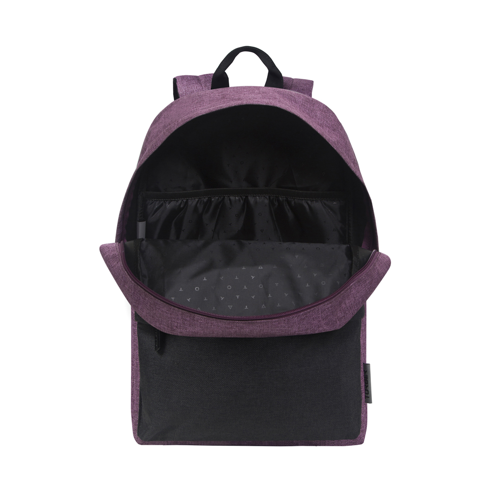 TORBER Рюкзак TORBER GRAFFI, фиолетовый с карманом черного цвета, полиэстер меланж, 42 х 29 x 19 см Арт.: T8965-PUR-BLK