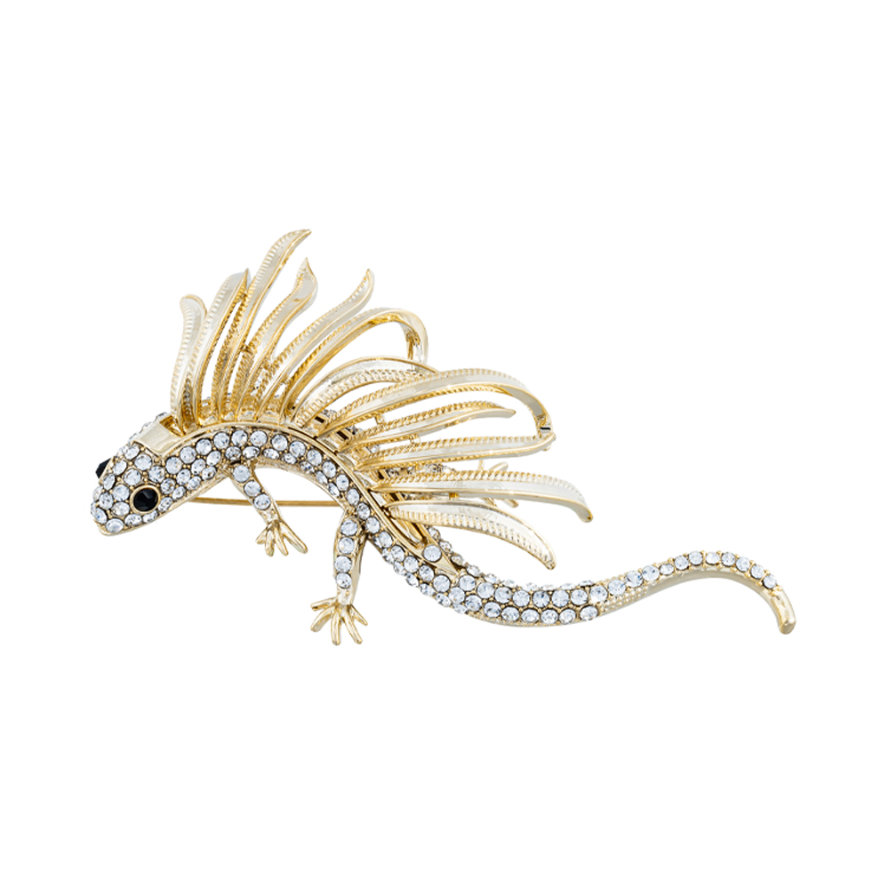 Fiore Luna Брошь Dragon чешский бриллиант Fiore Luna BR15080 BW/G Арт.: BR15080 BW/G