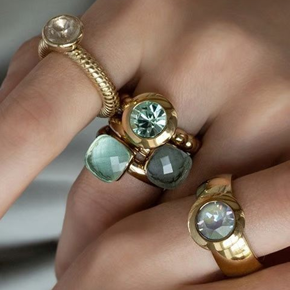 Qudo Кольцо FIRENZE 16.5 (G) Light Palace Green Opal Qudo 107001/40-4510 16.5 Арт.: 107001/40-4510 16.5