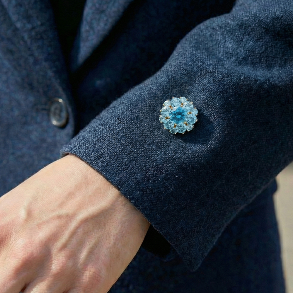 Fiore Luna Брошь Кристалл Zircon+магнит Fiore Luna XR12099A3 BL/G Арт.: XR12099A3 BL/G