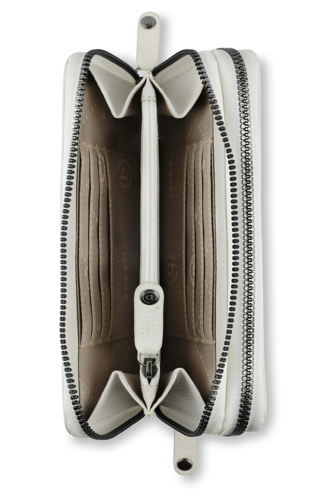 Bugatti Кошелёк женский BUGATTI Elsa, с защитой данных RFID, белый, воловья кожа/полиэстер, 19х3х10,5 см Арт.: 49462940