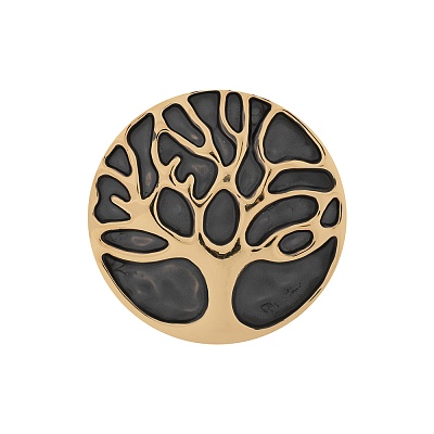 Брошь Дерево XZ1228.2 BW/G 