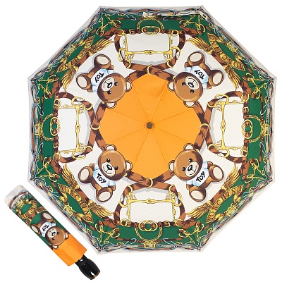 Зонт складной Moschino 8044-OCI Belts Bear Beige Multi  Moschino  product-2958 