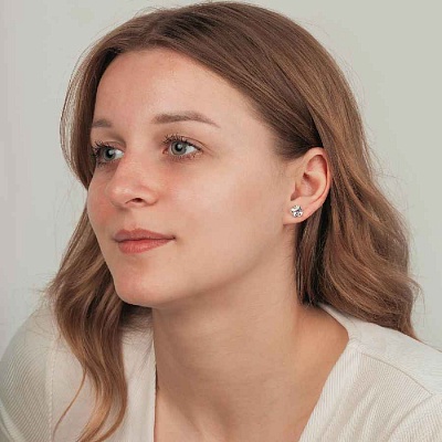 Пусеты Cristal  Fiora Luna  SWE0127/2 C S 