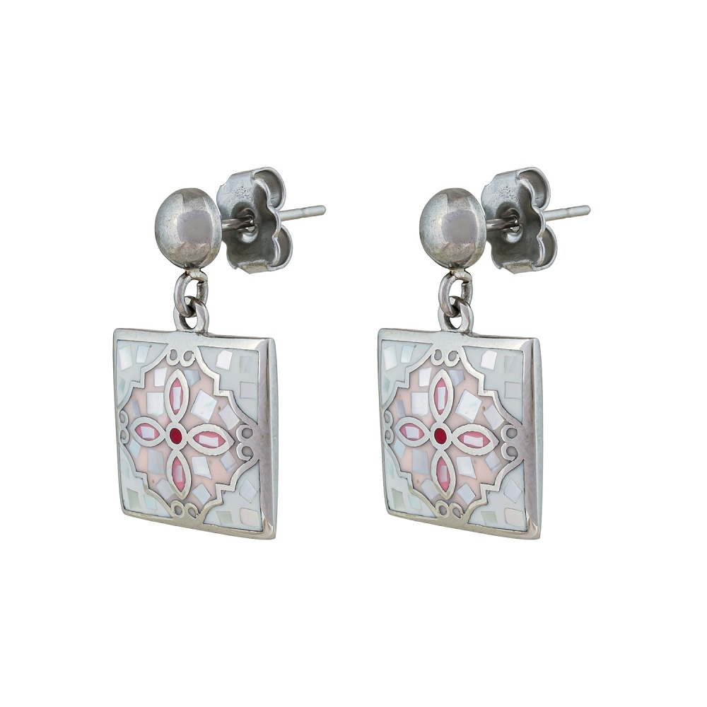 Fiore Luna Серьги ENAMEL ROSE Арт.: AE03194-3 R/S